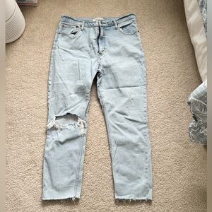 Abercrombie Light Blue Distressed Skinny Jeans - Sz12R